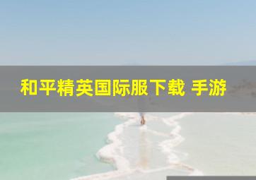 和平精英国际服下载 手游